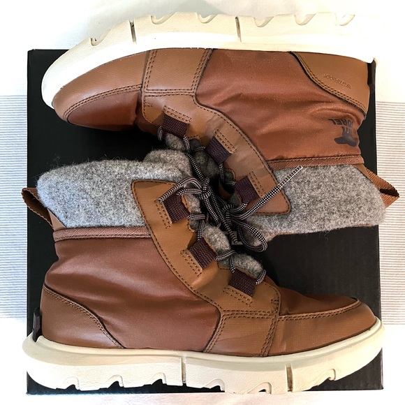 Sorel Explorer II Carnival Felt waterproof brown winter boot shoe - Picture 6 of 7